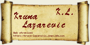 Kruna Lazarević vizit kartica